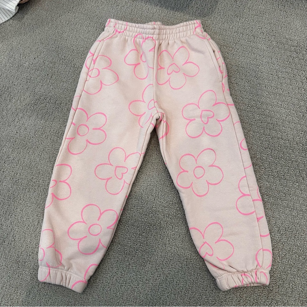 Zara Girls’ Flower Print Sweatpants